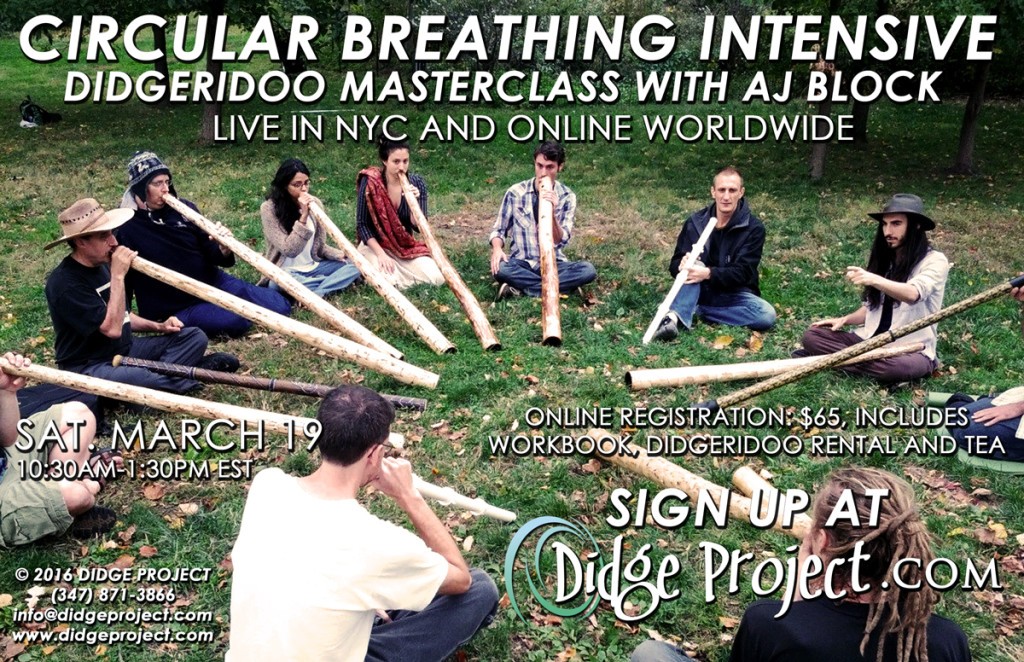 didgeridoo circular breathing class lessons intensive masterclass