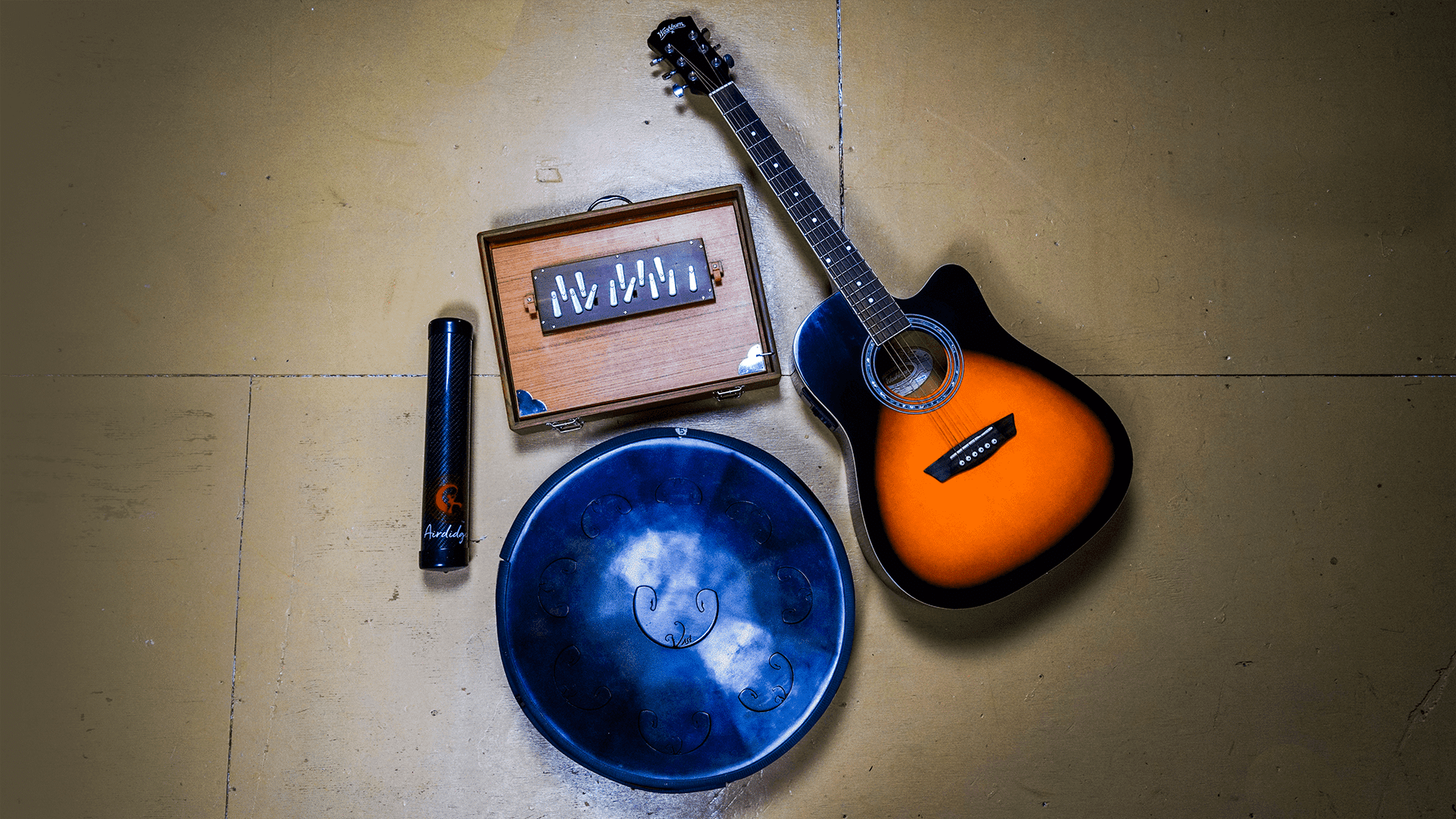 RAV Drum, Shruti Box, Airdidge (didgeridoo) & Guitar Jam Session