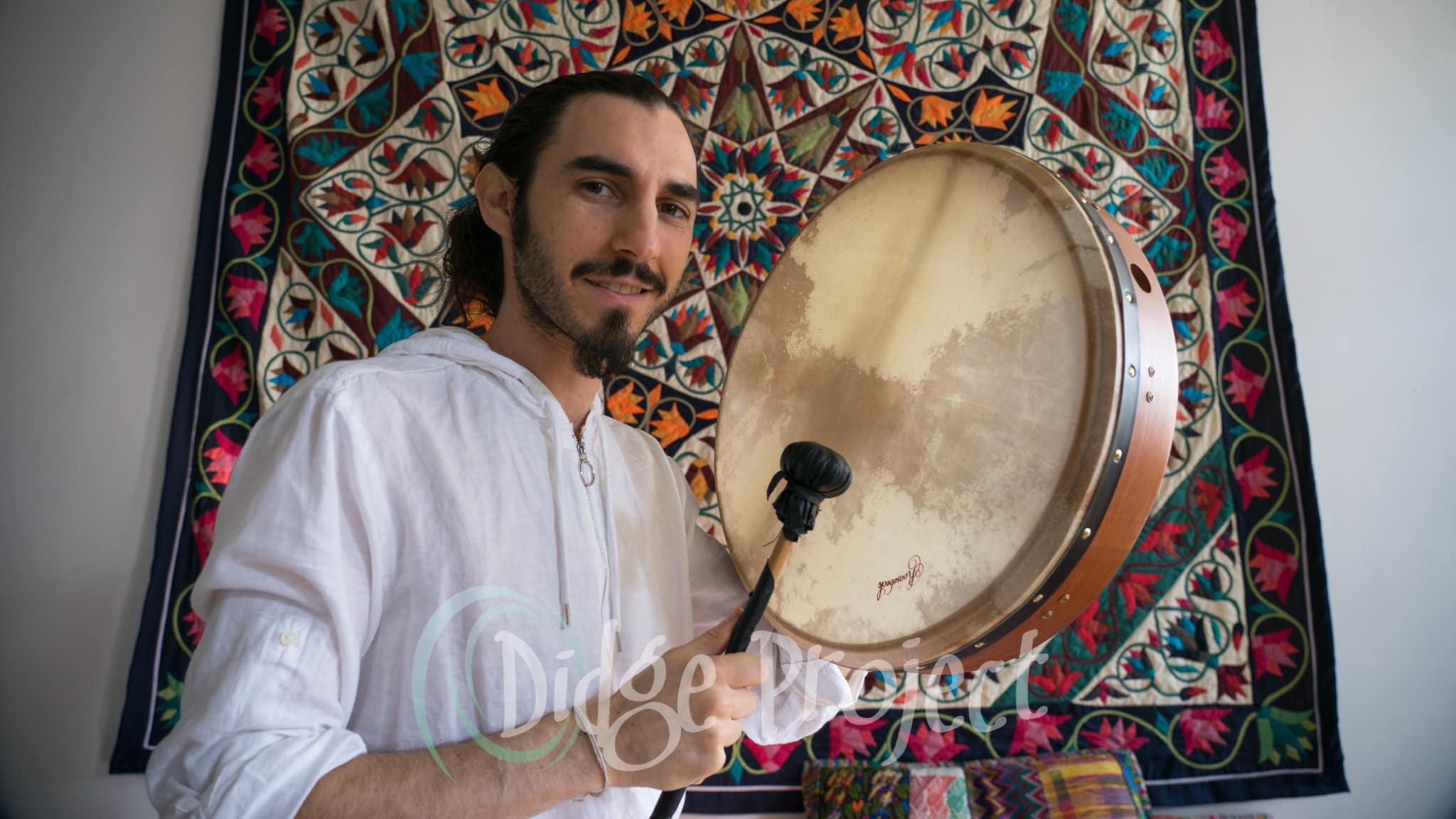 Tunable 18" MiddleEastern/Shamanic Frame Drum with Beater, Tipper and