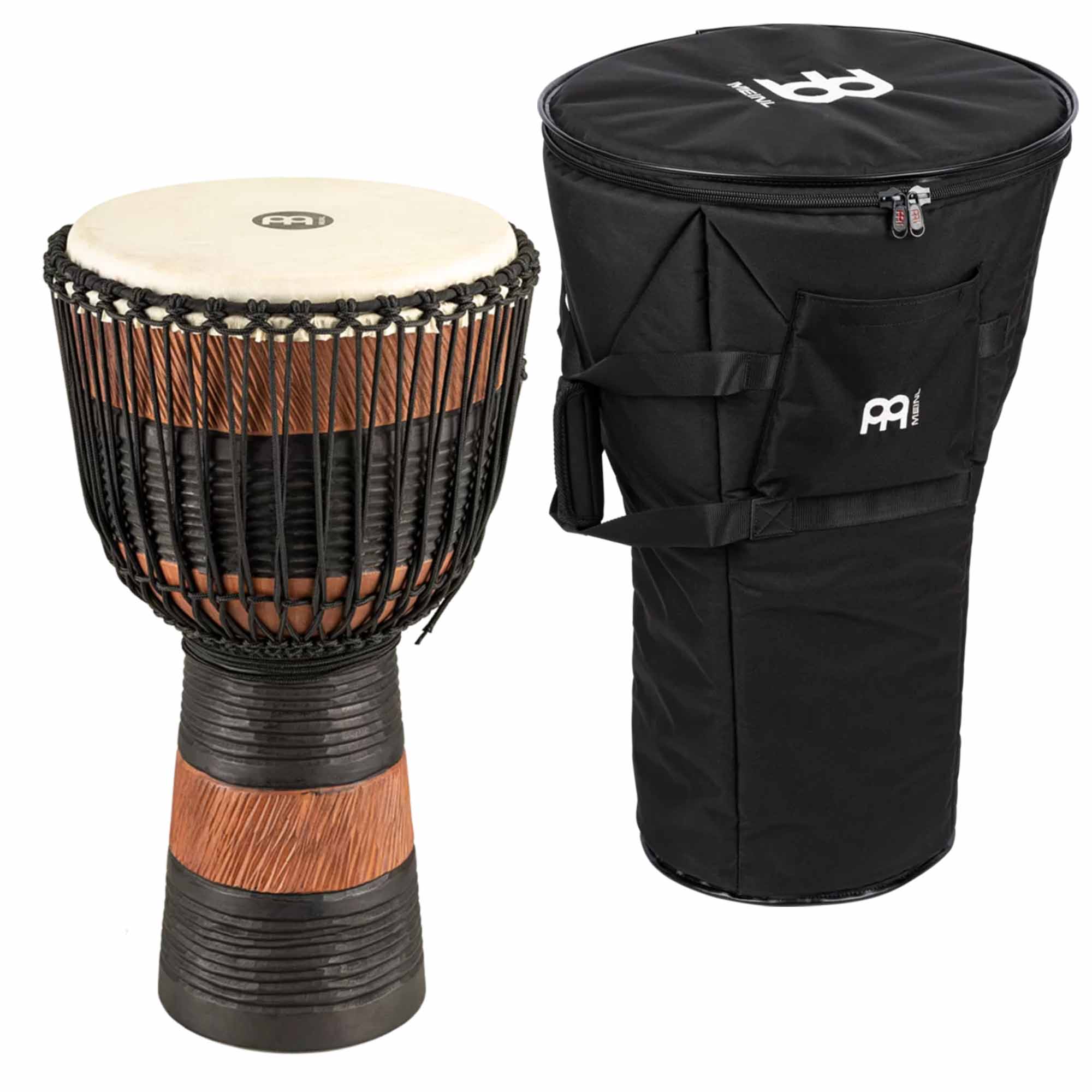 African Style Rope Tuned Earth Series Djembe with Case By Meinl ...